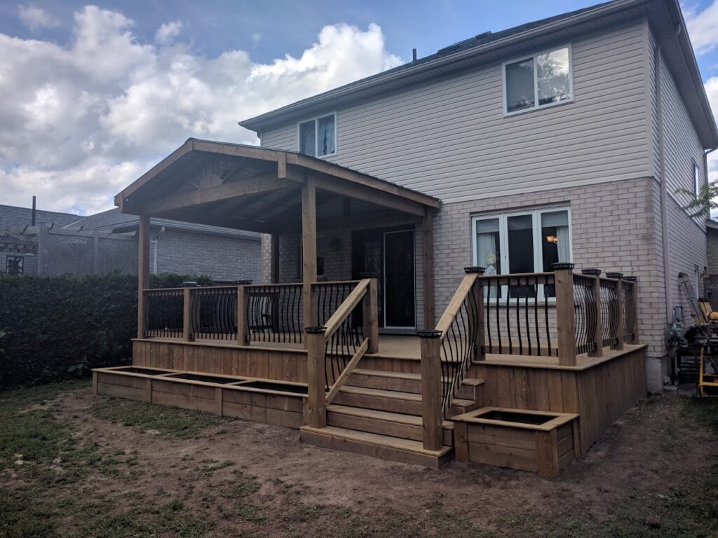 3D deck design plan for a home in London, Ontario